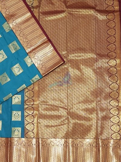 Blue Butta Silk Saree